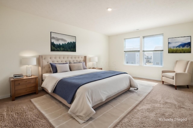 view of carpeted bedroom