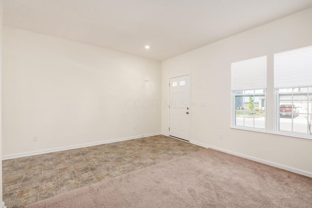 view of carpeted empty room