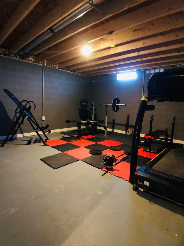 view of workout room