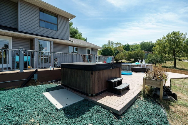 3630 Singing Wind Way, Urbana, OH 43078 - view of patio with a hot tub