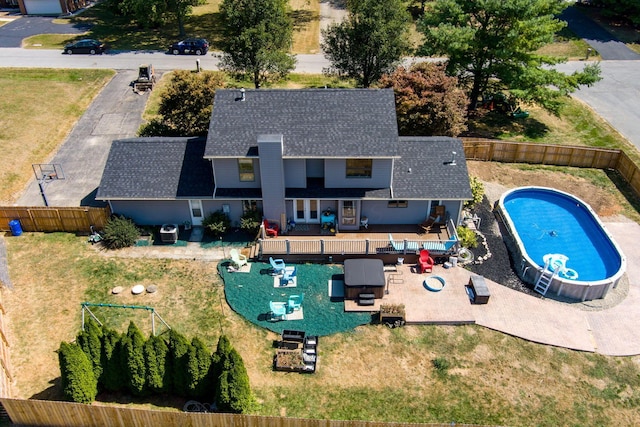3630 Singing Wind Way, Urbana, OH 43078 - view from above of property featuring a pool