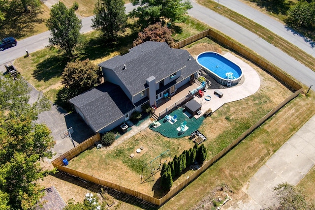 3630 Singing Wind Way, Urbana, OH 43078 - aerial view of property and surrounding area featuring a pool