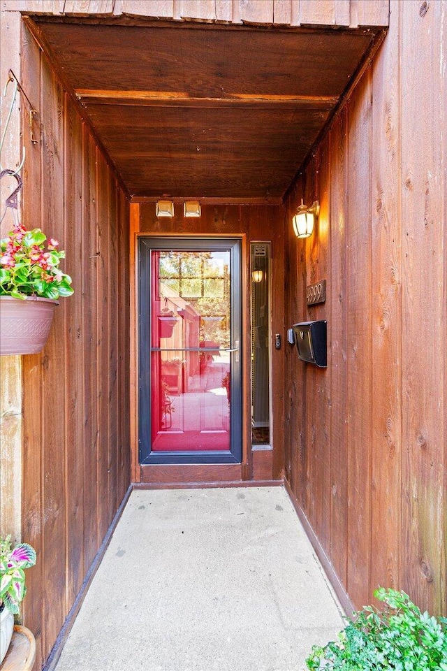 view of doorway to property