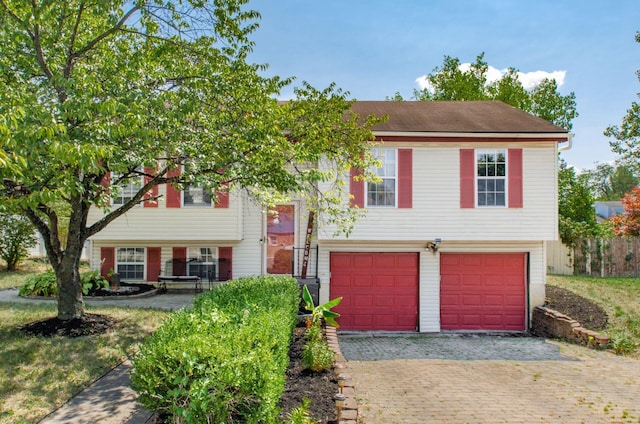 split foyer home with a garage