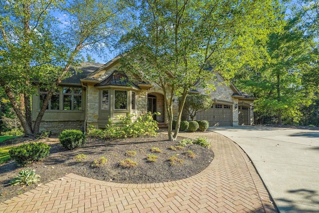 view of front facade with a garage