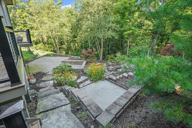 view of yard with a patio area