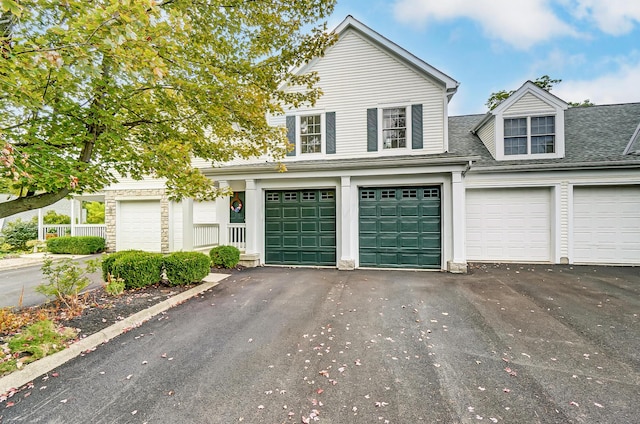 view of front property with a garage