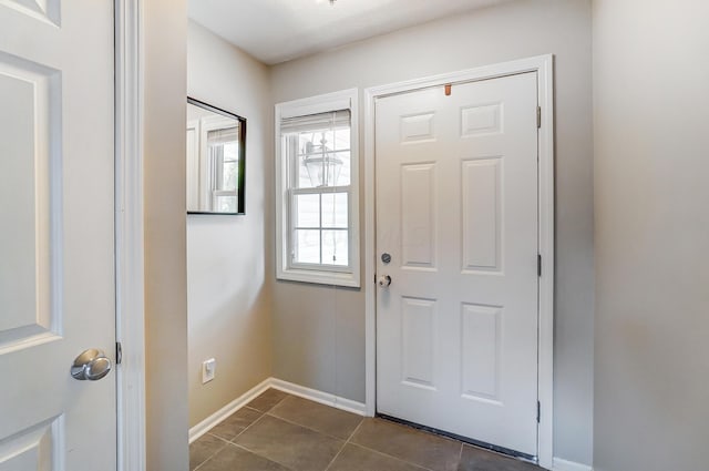 view of tiled foyer