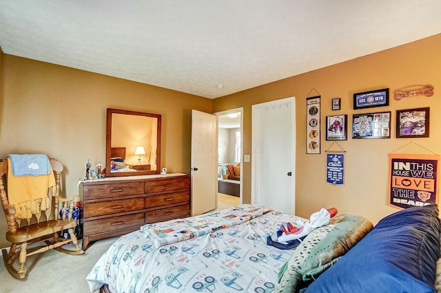 view of carpeted bedroom