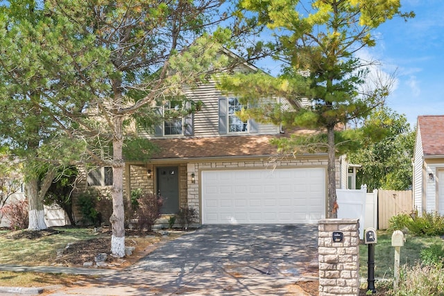 view of front facade with a garage