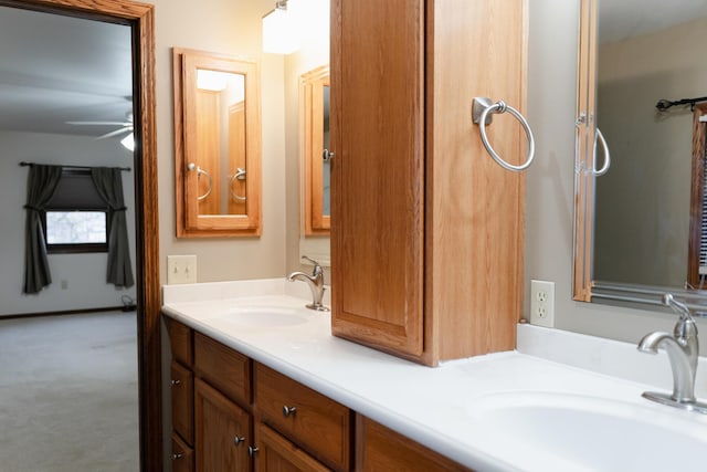 bathroom featuring vanity