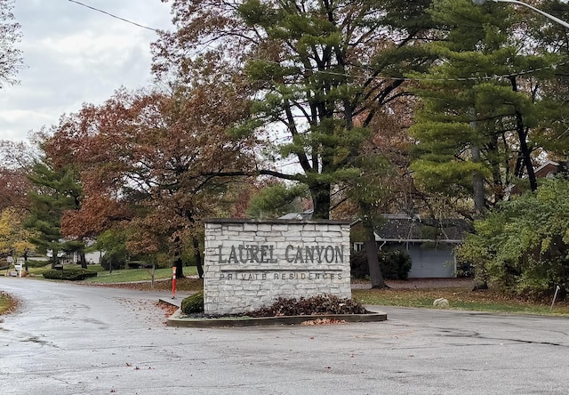 view of community sign