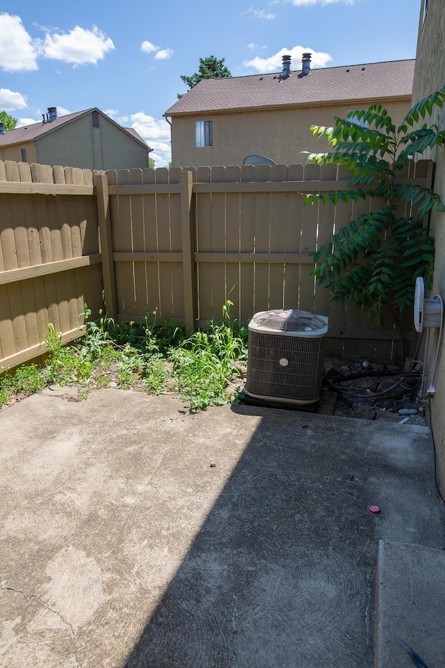 view of patio / terrace with central AC unit