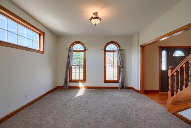 view of carpeted empty room