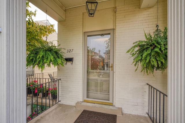 entrance to property with a porch