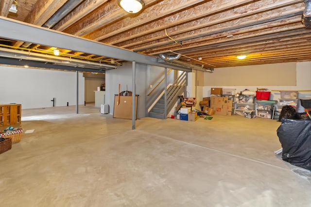 view of basement