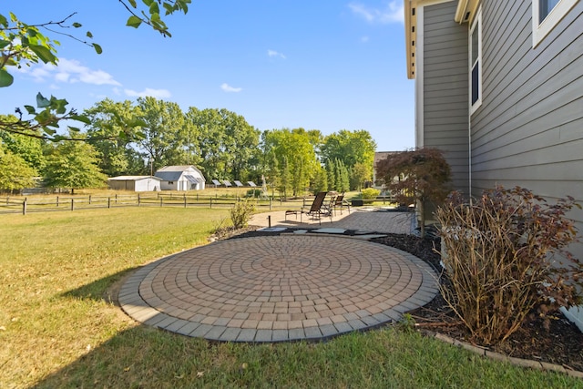 view of yard with a patio