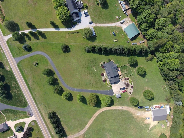 drone / aerial view featuring a rural view