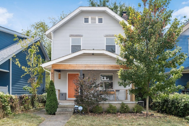 view of front of home featuring covered porch