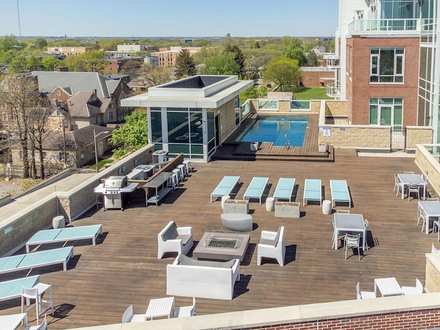 exterior space featuring a fire pit