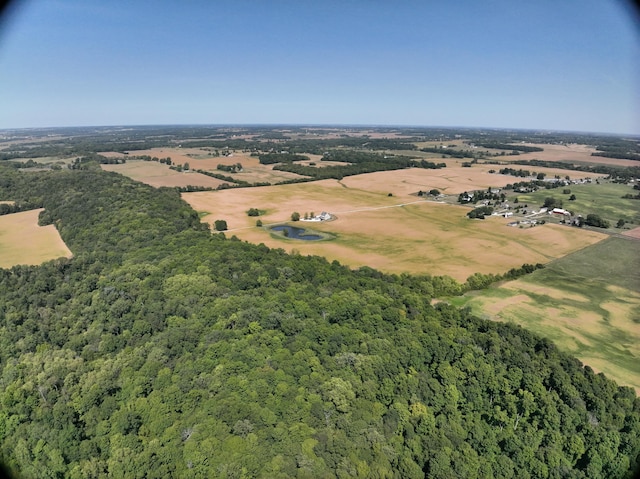 bird's eye view featuring a rural view