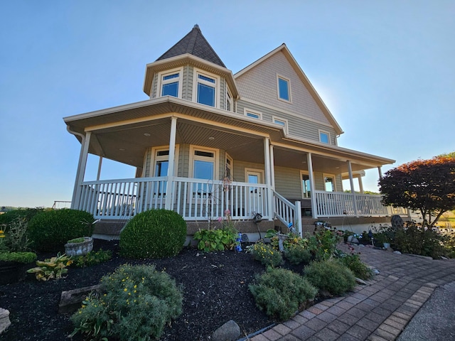 farmhouse with a porch