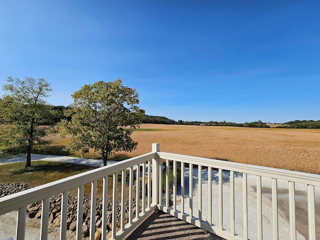 balcony with a rural view