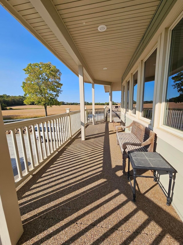 view of patio with a balcony