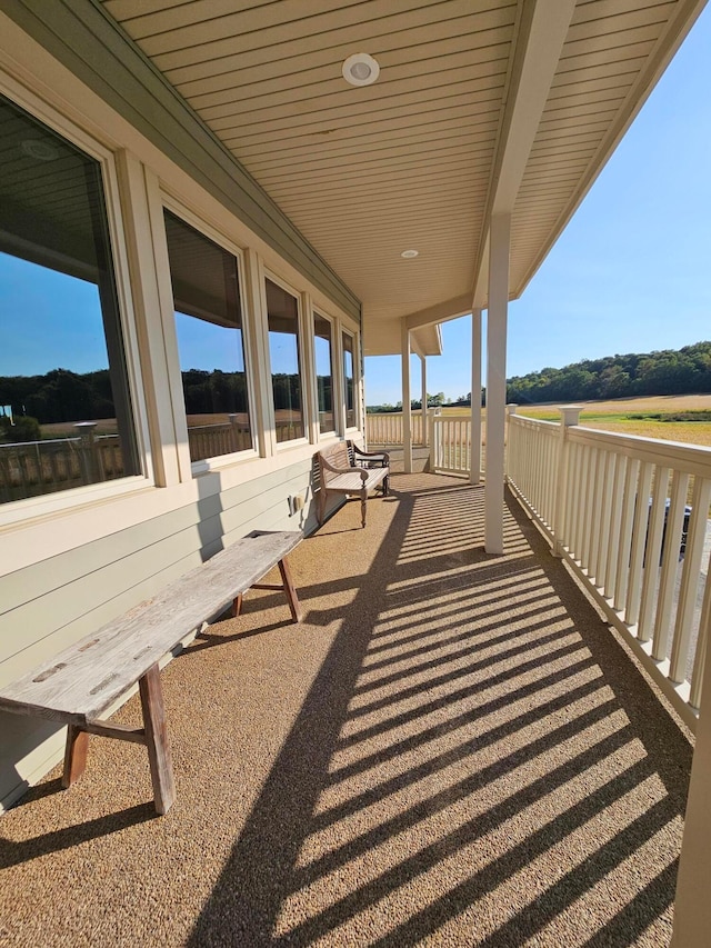 view of patio with a balcony