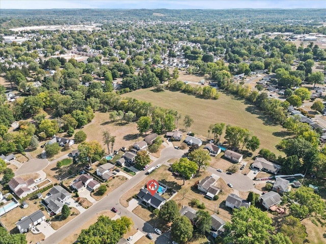 birds eye view of property featuring a residential view