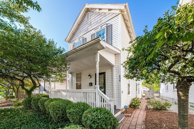 view of front of home with covered porch