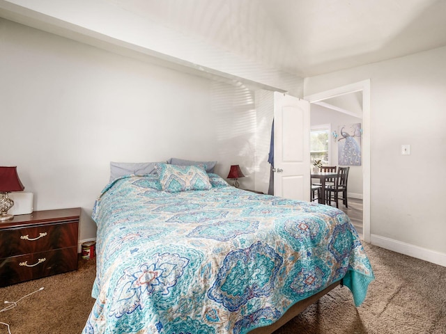 bedroom featuring carpet floors