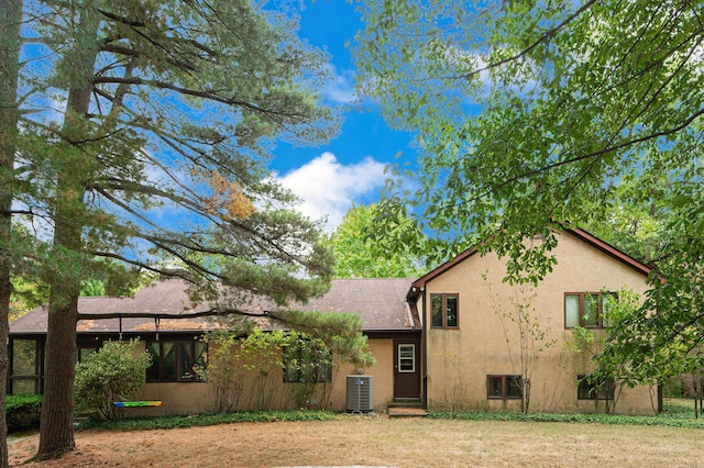 view of front of house with cooling unit