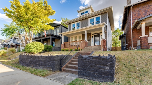 view of front of home with covered porch