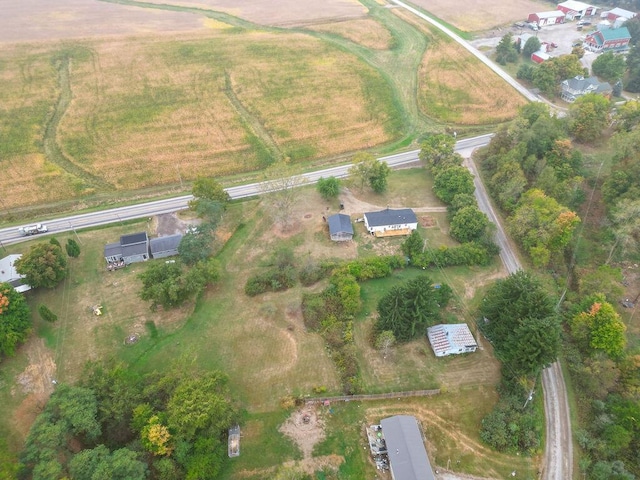 aerial view featuring a rural view