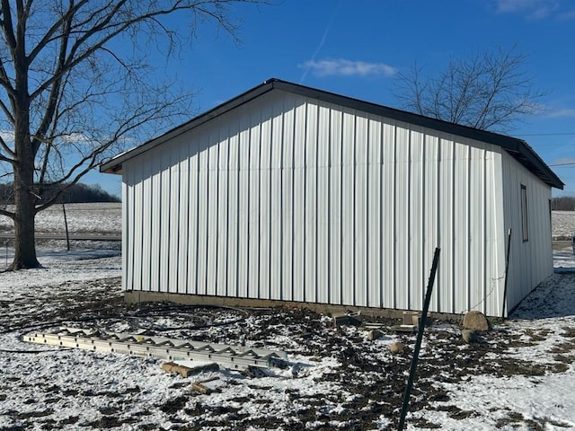 view of snow covered structure