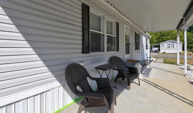 view of patio / terrace featuring covered porch