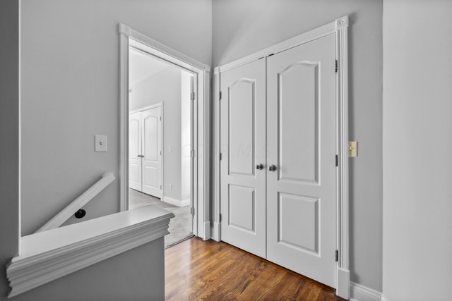 bathroom featuring hardwood / wood-style flooring