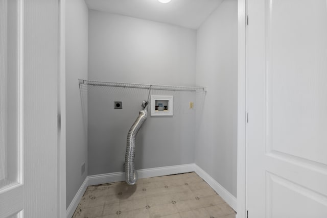 laundry room featuring washer hookup and electric dryer hookup