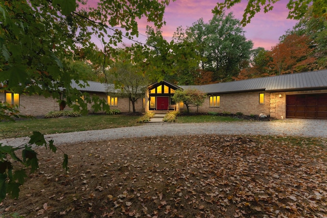 view of front of home featuring a garage