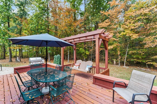 deck with grilling area