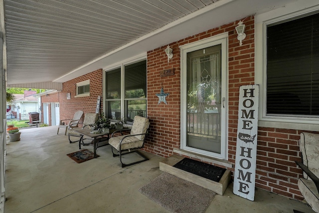 exterior space with covered porch