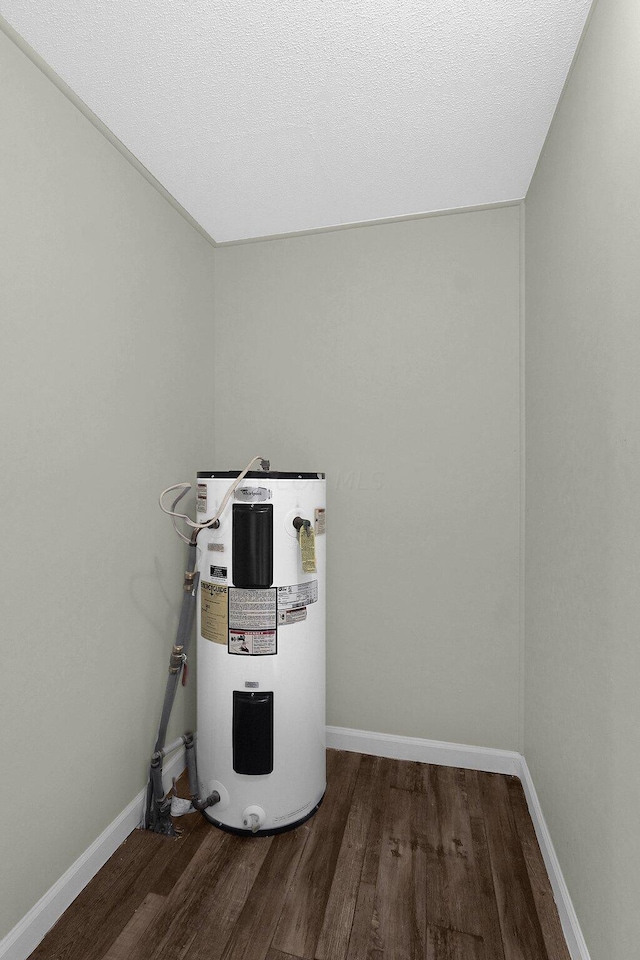 utility room with water heater