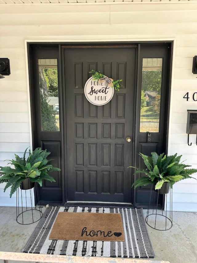 view of doorway to property