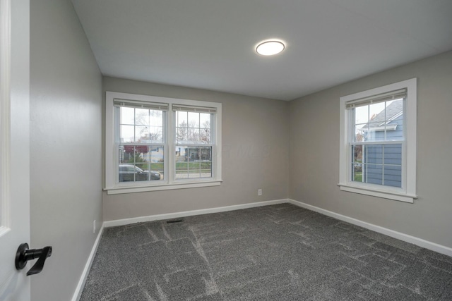 carpeted empty room with a healthy amount of sunlight