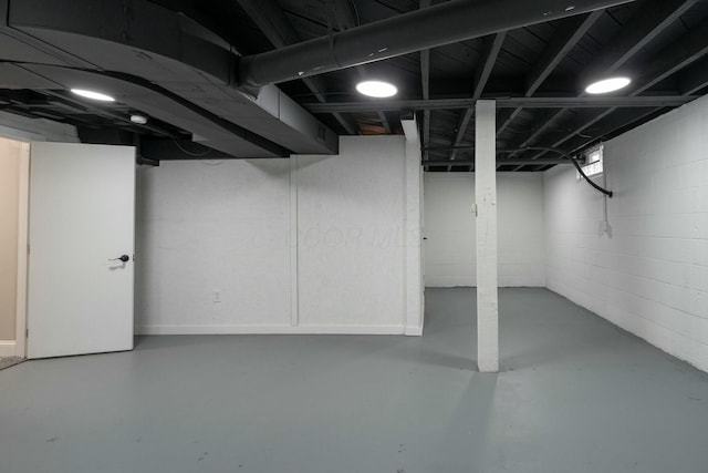 view of basement