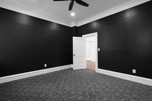 1571 Dyer Rd, Grove City, OH 43123 - unfurnished room featuring crown molding, a ceiling fan, and recessed lighting