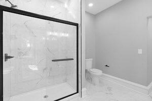 1571 Dyer Rd, Grove City, OH 43123 - bathroom featuring marble finish flooring and a marble finish shower