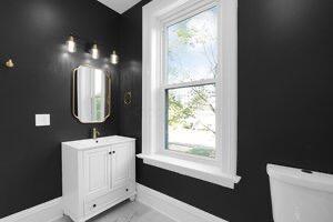 1571 Dyer Rd, Grove City, OH 43123 - bathroom featuring plenty of natural light, vanity, and marble finish floors