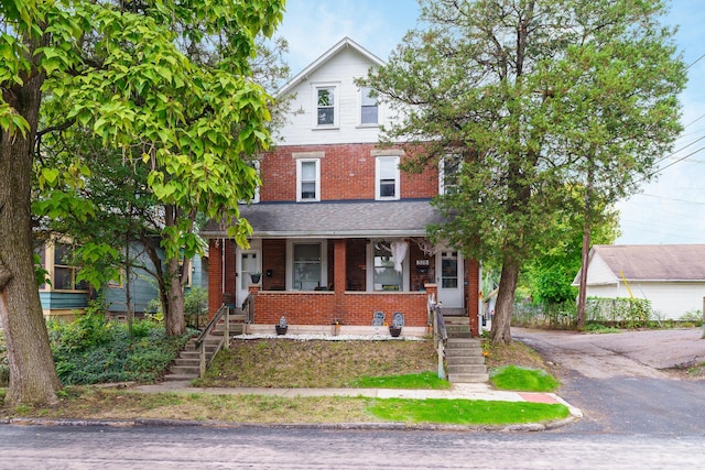 view of front of home with a porch